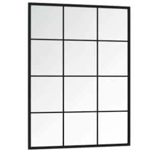 Nástěnná zrcadla 2 ks černá 80 x 60 cm kov - obrázek 4