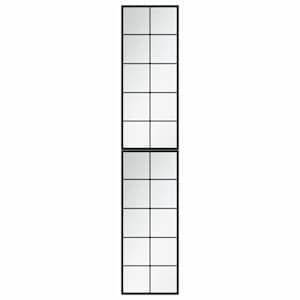 Nástěnná zrcadla 2 ks černá 100 x 40 cm kov - obrázek 2