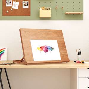 Namizno slikarsko stojalo 65x48x7 cm trdna bukovina