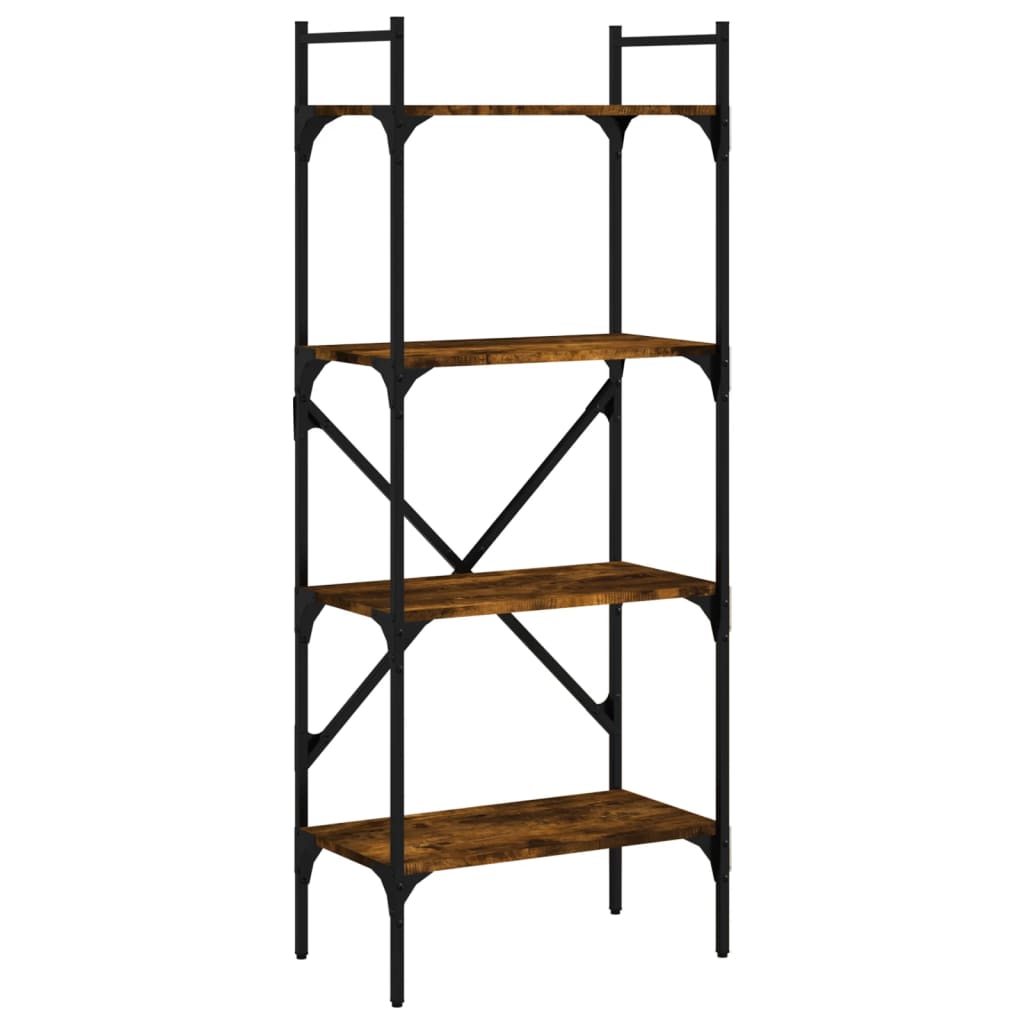 vidaXL Knihovna se 4 policemi kouřový dub 56x31,5x138,5 cm kompozit
