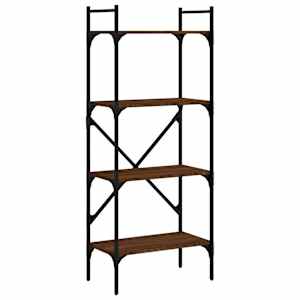 vidaXL raamaturiiul 4 korrust, pruun tamm, 56x31,5x138,5 cm, tehispuit