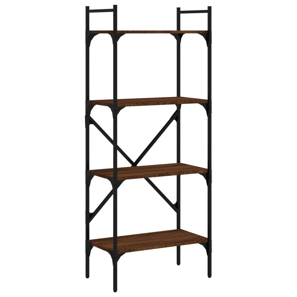 vidaXL Knihovna se 4 policemi hnědý dub 56 x 31,5 x 138,5 cm kompozit