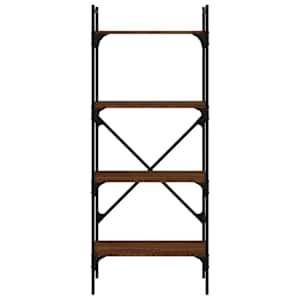 Knihovna se 4 policemi hnědý dub 56 x 31,5 x 138,5 cm kompozit - obrázek 4