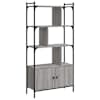 vidaXL ustega raamaturiiul, hall Sonoma, 76,5x30x154,5 cm, tehispuit