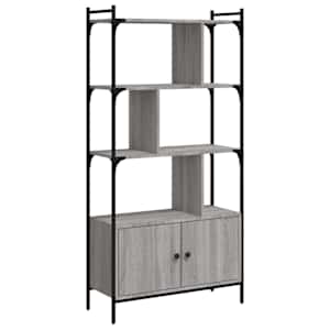 vidaXL ustega raamaturiiul, hall Sonoma, 76,5x30x154,5 cm, tehispuit