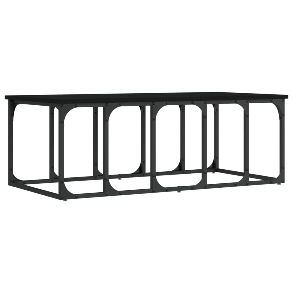 vidaXL Măsuță de cafea, negru, 100x50x35,5 cm, lemn compozit