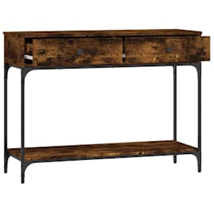 Konzolový stolek kouřový dub 100x34,5x75 cm kompozitní dřevo - obrázek 8