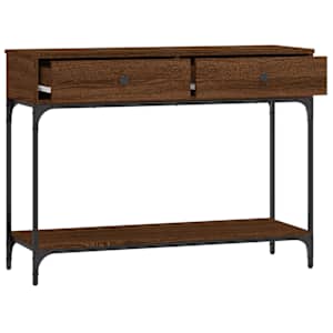 Konzolový stolek hnědý dub 100 x 34,5 x 75 cm kompozitní dřevo - obrázek 8