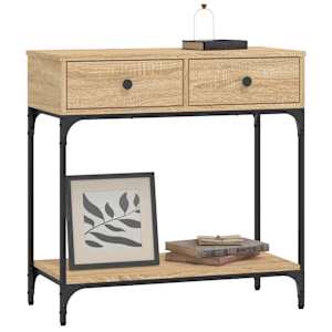 Konzolový stolek dub sonoma 75 x 34,5 x 75 cm kompozitní dřevo - obrázek 3