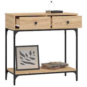 Konzolový stolek dub sonoma 75 x 34,5 x 75 cm kompozitní dřevo - obrázek 4