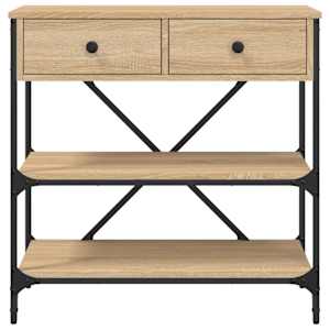 Konzolový stolek dub sonoma 75 x 34,5 x 75 cm kompozitní dřevo - obrázek 5