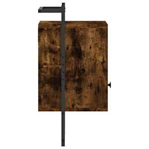 Noční stolek nástěnný kouřový dub 40x30x61 cm kompozitní dřevo - obrázek 7