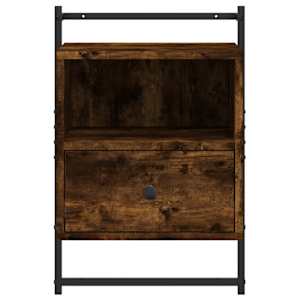 Noční stolky nástěnné 2 ks kouřový dub 40 x 30 x 61 cm kompozit - obrázek 7