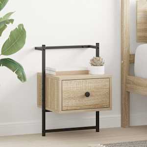 Stenska nočna omarica 2 kosa sonoma hrast 35x30x51 cm inž. les