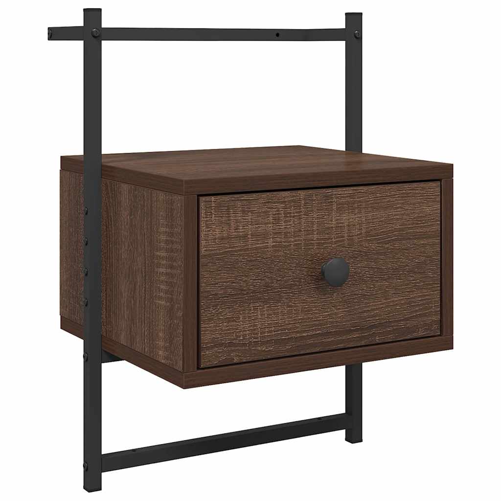 E-shop vidaXL Nočná skrinka nástenná hnedý dub 35x30x51 cm kompozitné drevo