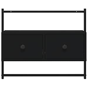 TV skříňka nástěnná černá 60,5 x 30 x 51 cm kompozitní dřevo - obrázek 6