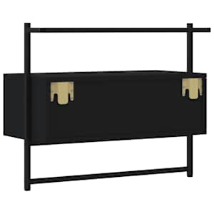 TV skříňka nástěnná černá 60,5 x 30 x 51 cm kompozitní dřevo - obrázek 7
