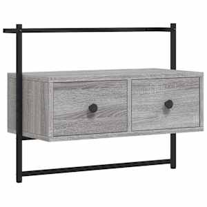 TV skříňka nástěnná šedá sonoma 60,5x30x51 cm kompozitní dřevo - obrázek 2