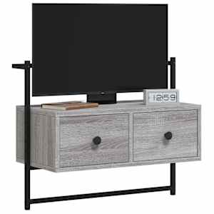 TV skříňka nástěnná šedá sonoma 60,5x30x51 cm kompozitní dřevo - obrázek 3