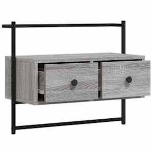 TV skříňka nástěnná šedá sonoma 60,5x30x51 cm kompozitní dřevo - obrázek 5