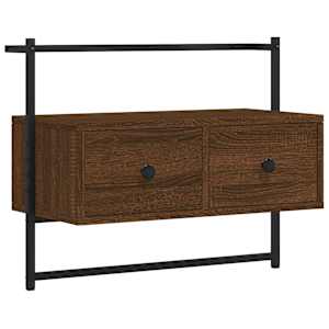 TV skříňka nástěnná hnědý dub 60,5x30x51 cm kompozitní dřevo - obrázek 2