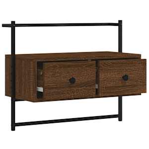 TV skříňka nástěnná hnědý dub 60,5x30x51 cm kompozitní dřevo - obrázek 5