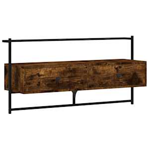 TV skříňka nástěnná kouřový dub 100,5x30x51 cm kompozitní dřevo - obrázek 2