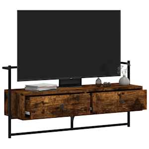 TV skříňka nástěnná kouřový dub 100,5x30x51 cm kompozitní dřevo - obrázek 3