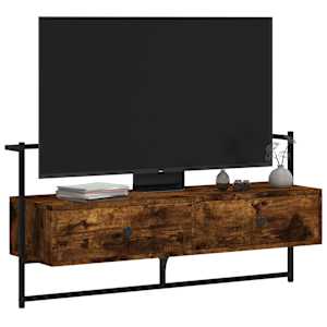 TV skříňka nástěnná kouřový dub 100,5x30x51 cm kompozitní dřevo - obrázek 4