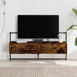 TV skříňka nástěnná kouřový dub 100,5x30x51 cm kompozitní dřevo - obrázek 1