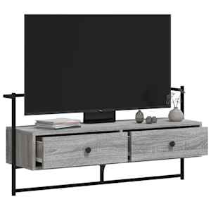 TV skříňka nástěnná šedá sonoma 100,5x30x51 cm kompozitní dřevo - obrázek 3