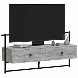 TV skříňka nástěnná šedá sonoma 100,5x30x51 cm kompozitní dřevo - obrázek 4