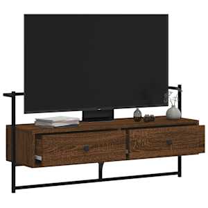 TV skříňka nástěnná hnědý dub 100,5x30x51 cm kompozitní dřevo - obrázek 3