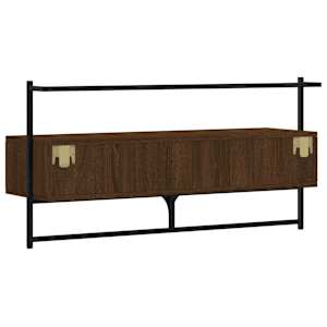 TV skříňka nástěnná hnědý dub 100,5x30x51 cm kompozitní dřevo - obrázek 8