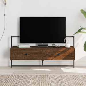 TV skříňka nástěnná hnědý dub 100,5x30x51 cm kompozitní dřevo - obrázek 1