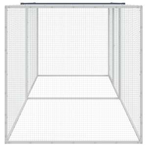 Klec pro kuřata se střechou antracitová 203 x 98 x 90 cm pozinkovaná ocel - obrázek 4