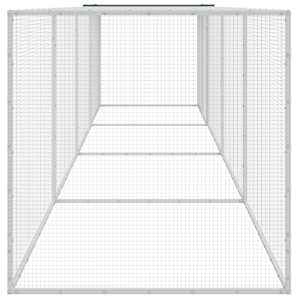 Klec pro kuřata se střechou antracitová 403 x 98 x 90 cm ocel - obrázek 4