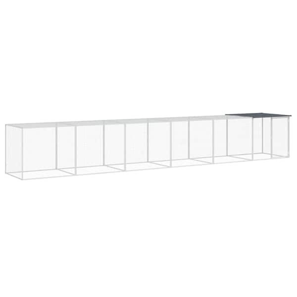 vidaXL katusega kanapuur, antratsiithall, 603x98x90 cm tsingitud teras