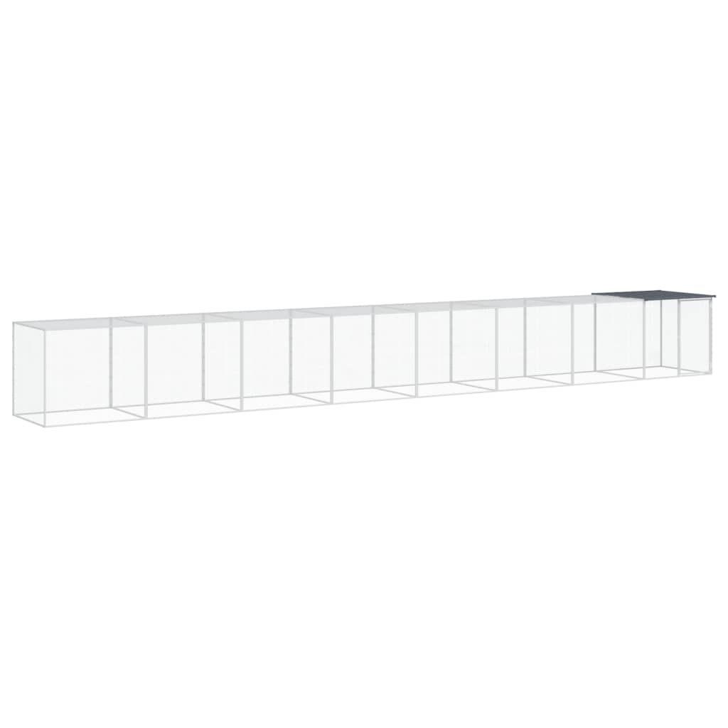 vidaXL Klec pro kuřata se střechou antracitová 803 x 98 x 90 cm ocel