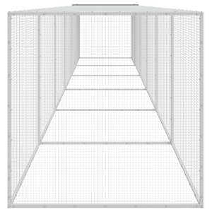 Klec pro kuřata se střechou světle šedá 603 x 98 x 90 cm ocel - obrázek 4