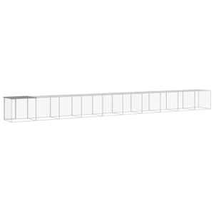 Klec pro kuřata se střechou světle šedá 1 003 x 98 x 90 cm ocel - obrázek 5