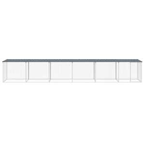 Klec pro kuřata se střechou antracitová 603 x 98 x 90 cm ocel - obrázek 3