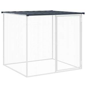Klec pro kuřata se střechou antracitová 603 x 98 x 90 cm ocel - obrázek 6