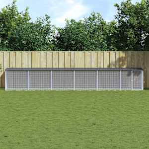 Kokošnjak s streho antracit 603x98x90 cm pocinkano jeklo