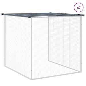 Klec pro kuřata se střechou antracitová 803 x 98 x 90 cm ocel - obrázek 7