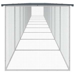 Klec pro kuřata se střechou antracitová 1 003 x 98 x 90 cm ocel - obrázek 4