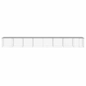 Klec pro kuřata se střechou světle šedá 803 x 98 x 90 cm ocel - obrázek 3