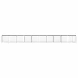Klec pro kuřata se střechou světle šedá 1 003 x 98 x 90 cm ocel - obrázek 3