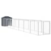 vidaXL koerakuut katusega, antratsiithall, 117x813x123 cm, teras