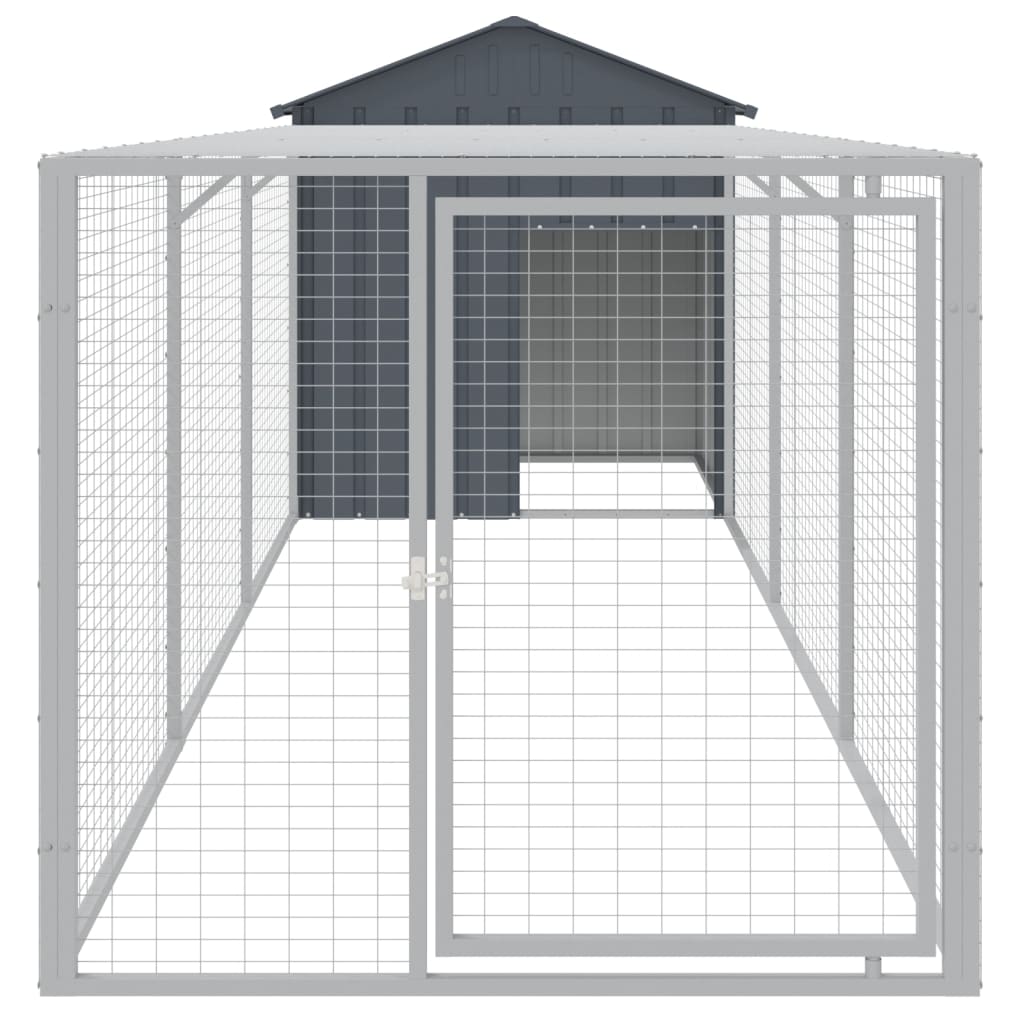 Chicken Coop with Run - Galvanized Steel, Various Sizes and Colors vidaXL - Picture 23 of 82